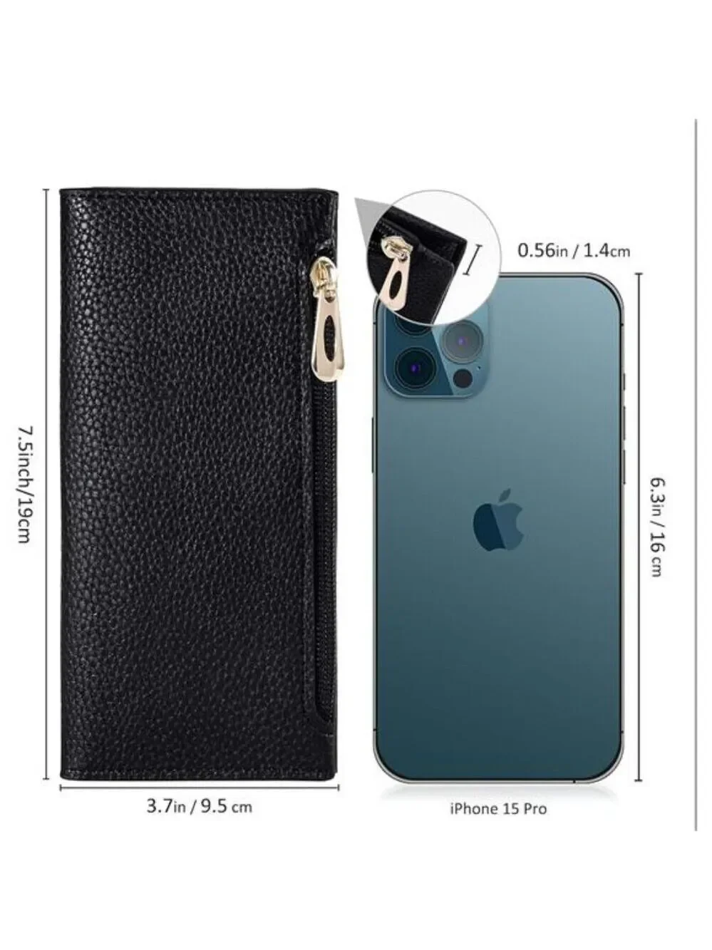 Ultra Slim Womens Wallet Leather RFID Bifold Credit Card Holder Travel Purse